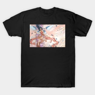 Angelic Soul Collector with Blue Butterflies T-Shirt